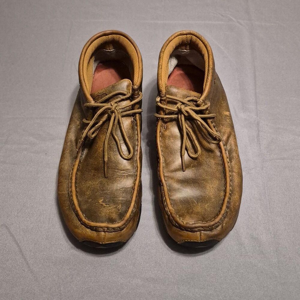 Twisted X Chukka Men Size 10 Brown Leather Driving Boot Moc Toe   MDM0003